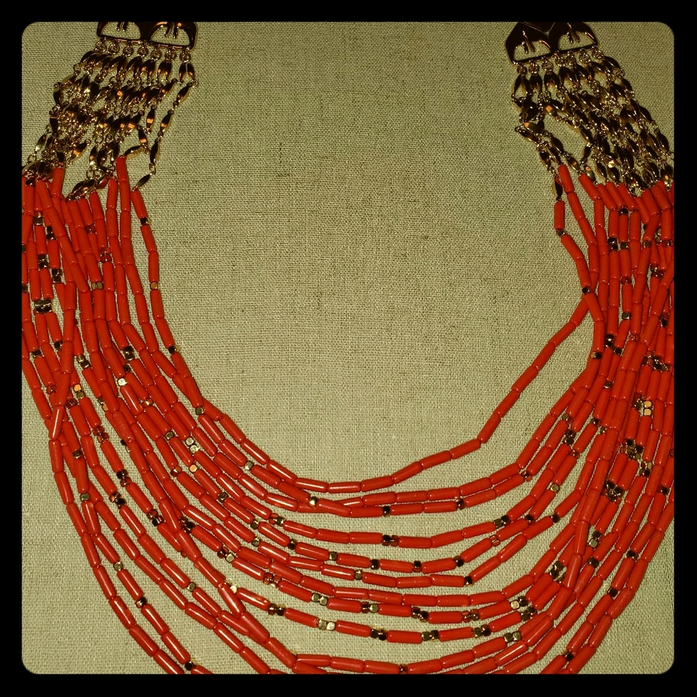 Coral Campari Necklace